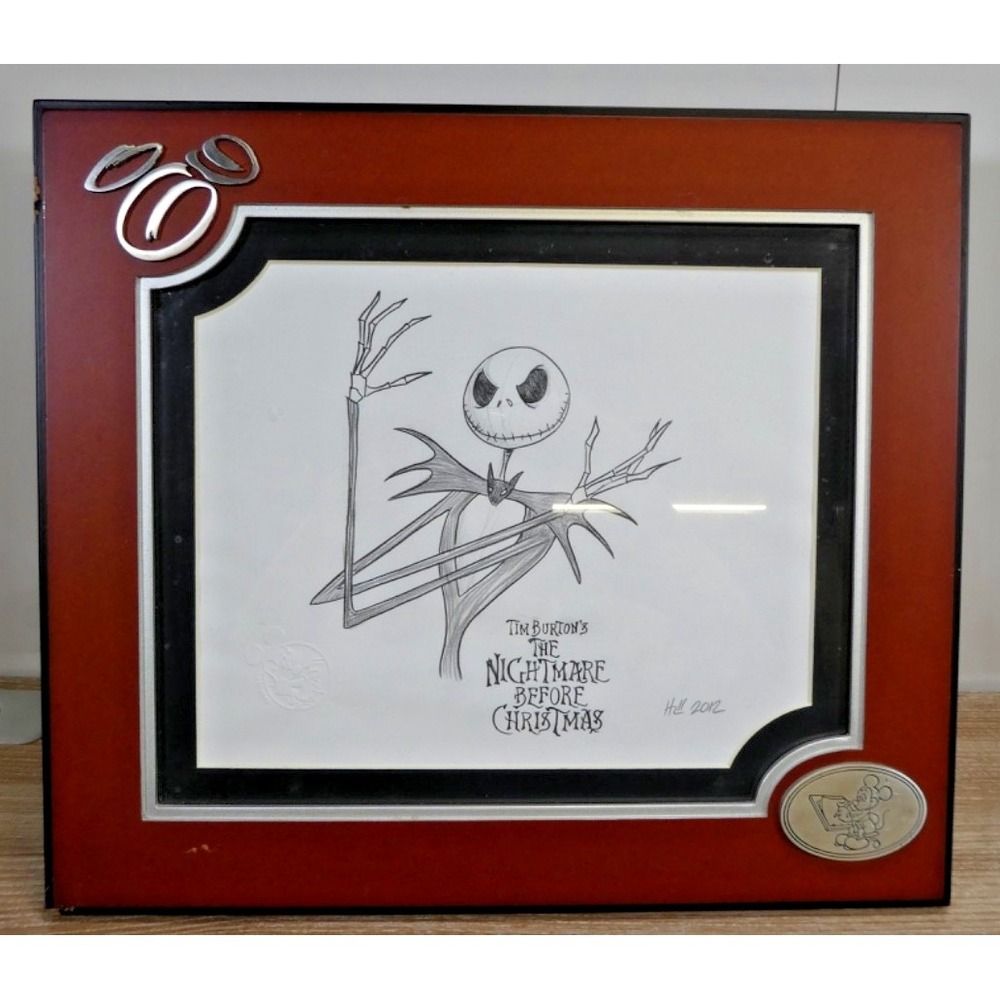 Disney Parks Signed Artist Sketch Tim Burton's The Nightmare Before Christmas